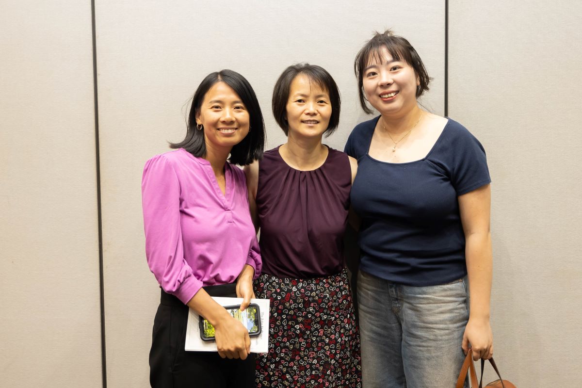 3 Students taking a photo at the 2023 Honors and Awards Ceremony